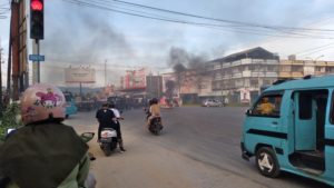 Aksi demonstrasi memperingati Hari HAM Internasional di Kendari. Foto: Joss