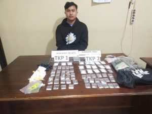 Polisi Sergap Pengedar Sabu, Sita  65 Saset dengan Berat Total 202,94 Gram