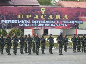 Kapolda Sultra Resmikan Batalyon C Pelopor Satbrimob Polda Sultra.