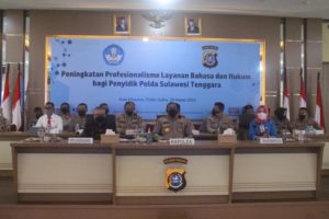 Penyidik Polda Sultra Dilatih Layanan Bahasa dan Hukum