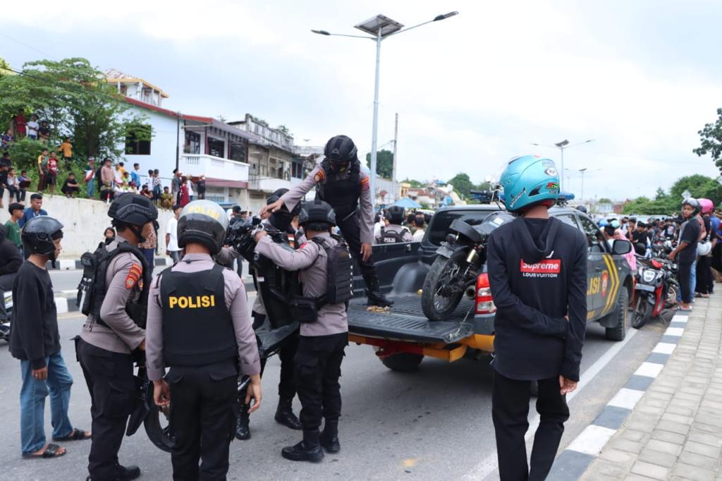 Hendak Lakukan Balap Liar Saat Sahur, Puluhan Motor Terjaring Razia