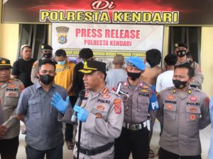 Tim  Buser 77 Polresta Kendari Berhasil Gulung Komplotan Teror Busur di Kendari