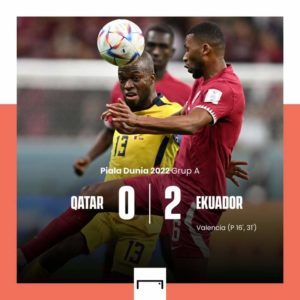 Tuan Rumah Qatar Ditekuk Equador 2-0