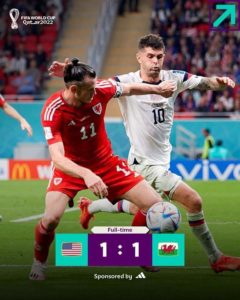 Saat Timnas Amerika Ditahan Imbang Timnas Wales 1-1