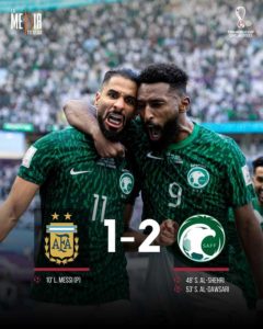 Arab Saudi Libas Argentina 2-1