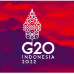 logo G20 dalam aplikasi dengan latar belakang