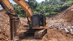 Ditreskrimsus Polda Sultra Amankan Dua Alat Berat Milik Penambang Batu Gamping Ilegal di Tonggauna Konawe