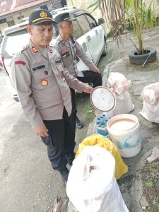 Polsek Kemaraya Gelar Razia Miras Tradisional, Sita Puluhan Liter Kameko, Pongasi dan Arak