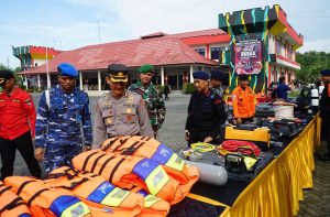 Polri dan TNI Di Sultra Gelar Apel Kesiapsiagaan Bencana 2023