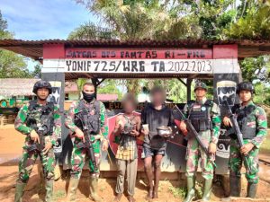 Satgas Pamtas RI-PNG Yonif 725/Woroagi Kembali Gagalkan Peredaran Narkoba Jenis Ganja Di Perbatasan Papua