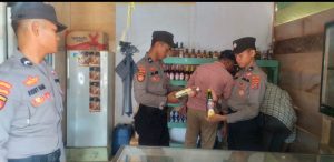 Operasi Pekat Anoa 2023, Polres Konawe Utara Sita Puluhan Botol Miras