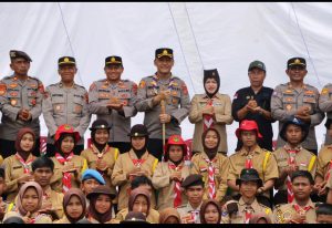 Kapolres Konawe Utara Buka Perjusami Pramuka Saka Bhayangakara Di Pantai Batam