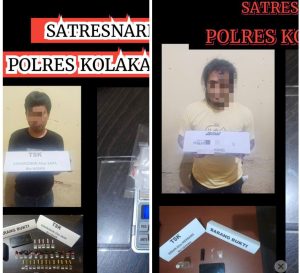 Satres Narkoba Polres Kolaka Timur Tangkap Dua Pria Diduga Pengedar Sabu