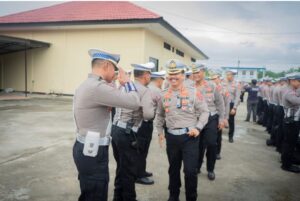 Polda Sultra Lepas 75 personel Ditlantas BKO Polda NTT Untuk Pengamanan KTT ASEAN