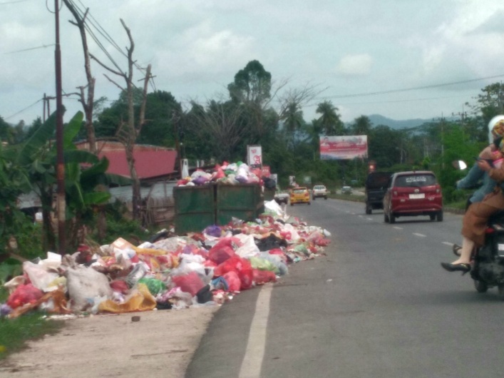 Warga Keluhkan Sampah Menumpuk di Pinggir Jalan Ranomeeto