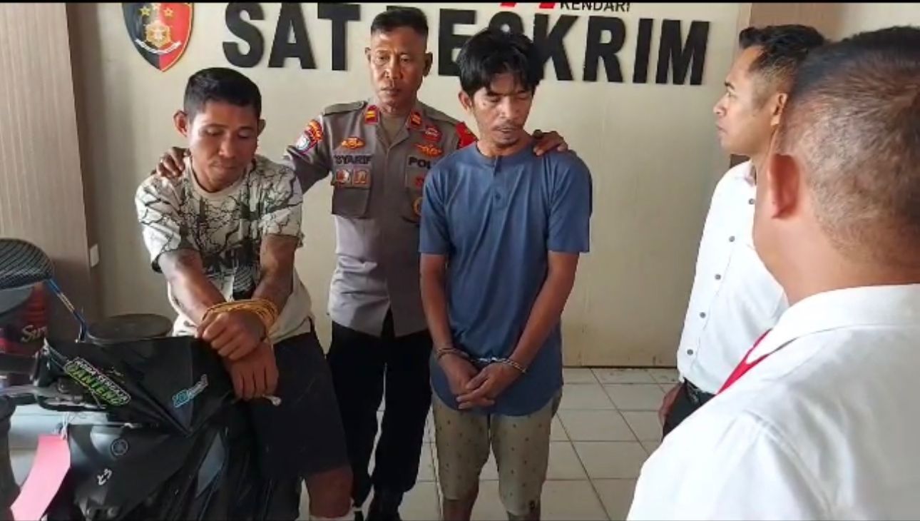 Beraksi di 21 TKP, Dua Pelaku Curanmor di Kendari Dibekuk Buser 77