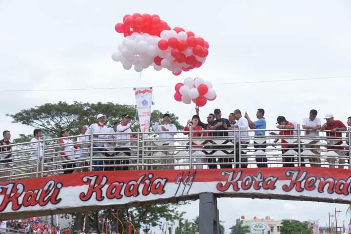 Pemkot Launching Semarak Bulan Kemerdekaan ke-78 di Ruang Terbuka Publik Kali Kadia