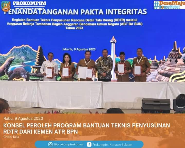 Konsel Peroleh Program Bantuan Teknis Penyusunan RDTR dari Kemen ATR BPN