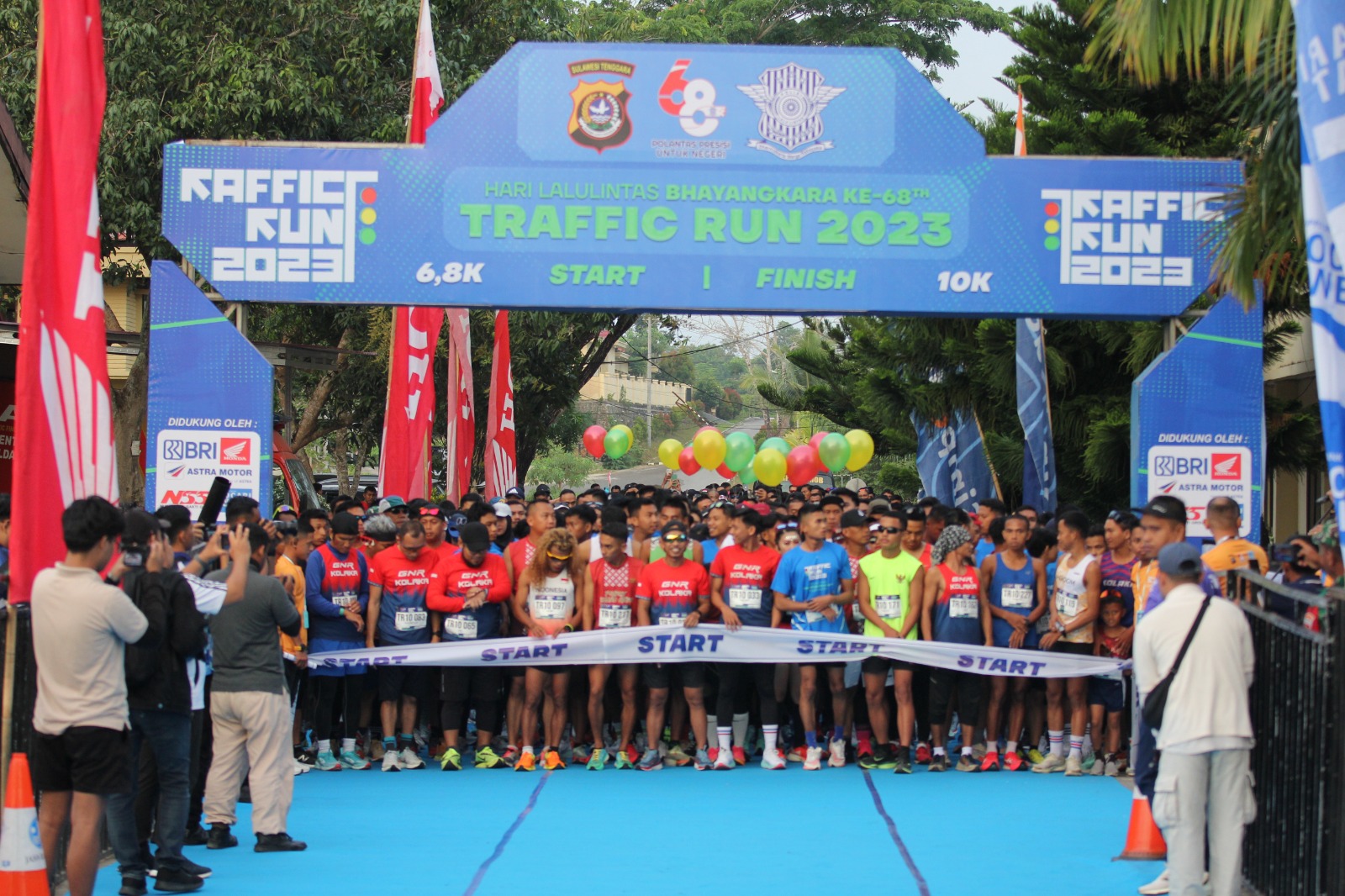 Tembus Ribuan Peserta, Ditlantas Polda Sultra Sukses Gelar Traffic Run 2023