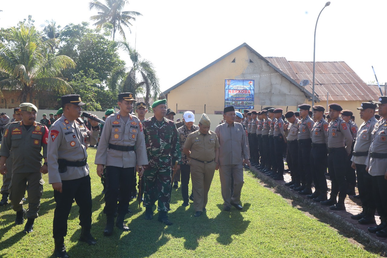 Jelang Pilkades Serentak Polres Konsel Gelar Apel Pasukan