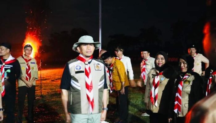 Perayaan Api Unggun Tutup Perkemahan Eksekutif Pemkot Baubau