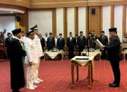 Pj Gubernur Sultra Lantik Pj Wali Kota Kendari dan Pj Bupati Muna Barat