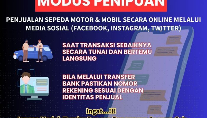 Polresta Kendari Himbau Masyarakat Waspada Terhadap Penipuan Penjualan Kendaraan Melalui Media Sosial