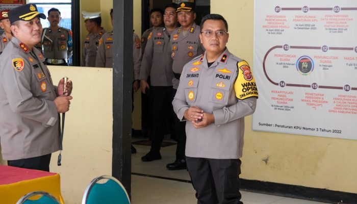 Wakapolda Sultra Cek Kesiapan Posko Pengamanan TPS di Polres Kolaka Timur dan Kolaka