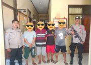 Tertangkap Saat Berjudi Empat Warga Kecamatan Angata Digelandang ke Kantor Polisi