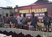 Dua Ton Miras Dimusnahkan Hasil Operasi Pekat 2024 Polresta Kendari