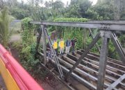 Jembatan Desa Wia-Wia Dibangun dengan Konstruksi Bailley