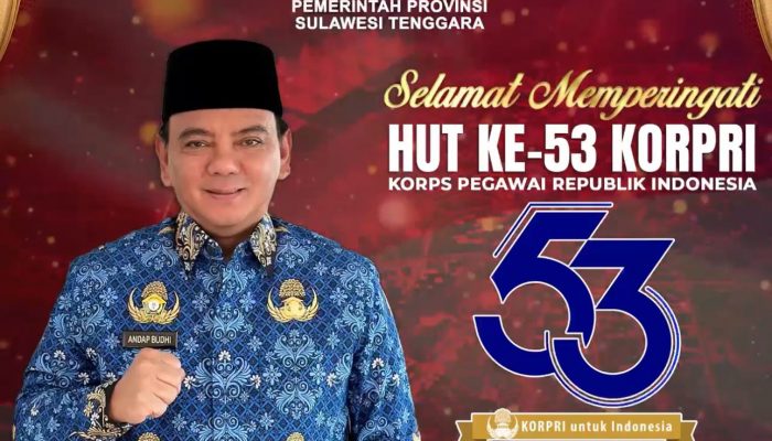 Moment HUT Korpri Ke 53, Pj Gubernur Sultra Apresiasi Atas Dedikasi ASN Dalam Membangun Bangsa