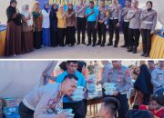Dit Lantas Polda Sultra Gelar Makan Siang Gratis ke Siswa SDN 4 Baito Konsel