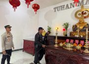 Jelang Ibadah Malam Perayaan Imlek Gegana Satbrimob Polda Sultra Sterilisasi Vihara di Kota Kendari