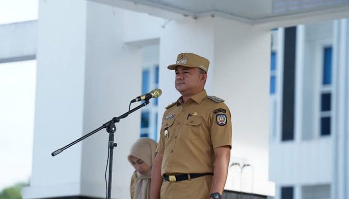 Momen Wakil Bupati Konsel Wahyu Ade Pratama Imran Pimpin Apel Perdana, Minta ASN Lebih Disiplin