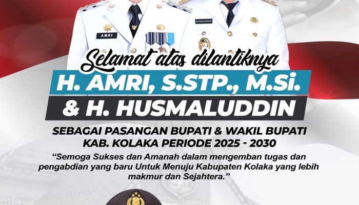 Kapolres Kolaka: Selamat Atas Pelantikan Bupati dan Wakil Bupati Terpilih Periode 2025-2030
