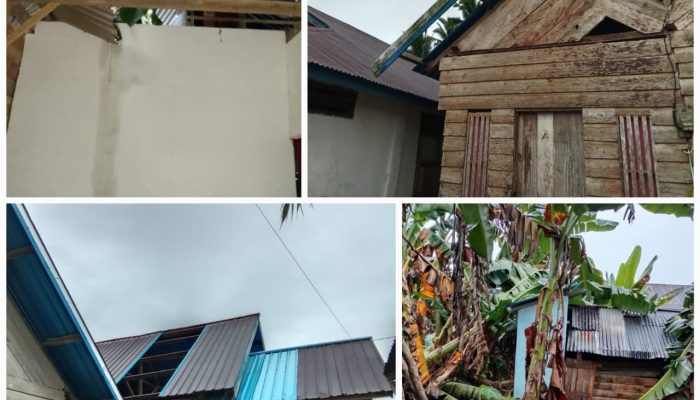 Angin Puting Beliung Terjang Kolono, Satu Warga Terluka, 5 Rumah Rusak