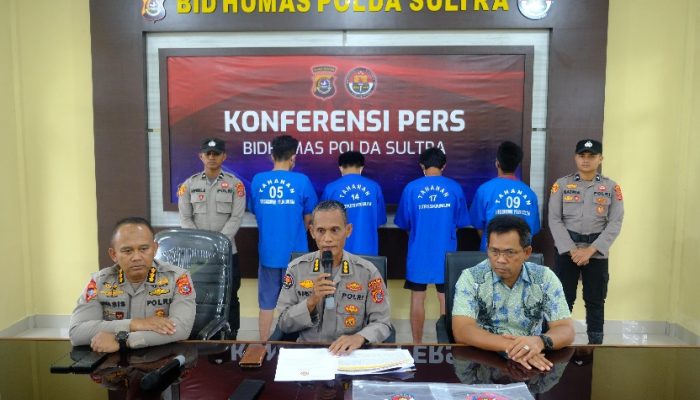 Polda Sultra Ungkap 71 Kasus dan Amankan 97 Tersangka Selama Operasi Pekat Anoa 2025