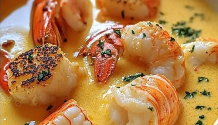 Kehangatan Laut dalam Semangkuk Kemewahan: Sup Seafood Istimewa dengan Kepiting, Udang, dan Lobster